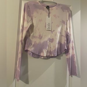 Purple tie dye long sleeve
